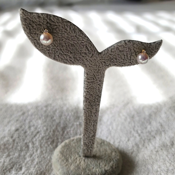 Mikimoto Akoya Pearl Diamond Earrings - Picture 8 of 10